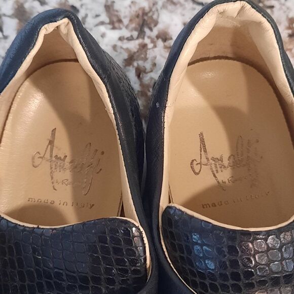 AMALFI‎ by Rangoni Black and multicolor  Sneakers Leather made Italy Size 6.5 M - Picture 5 of 11